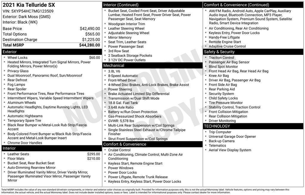 used 2021 Kia Telluride car, priced at $25,995