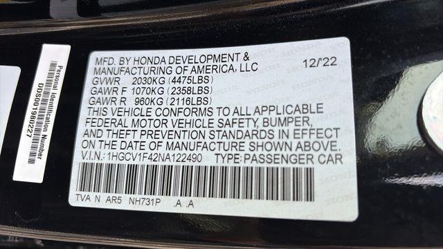 used 2022 Honda Accord car, priced at $29,395