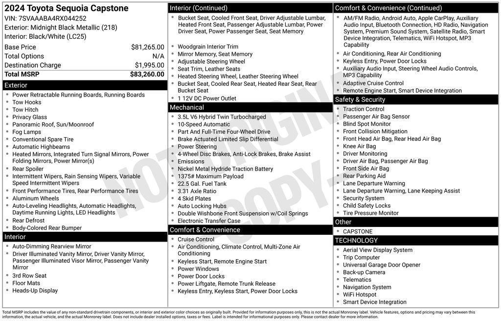 used 2024 Toyota Sequoia car, priced at $70,895