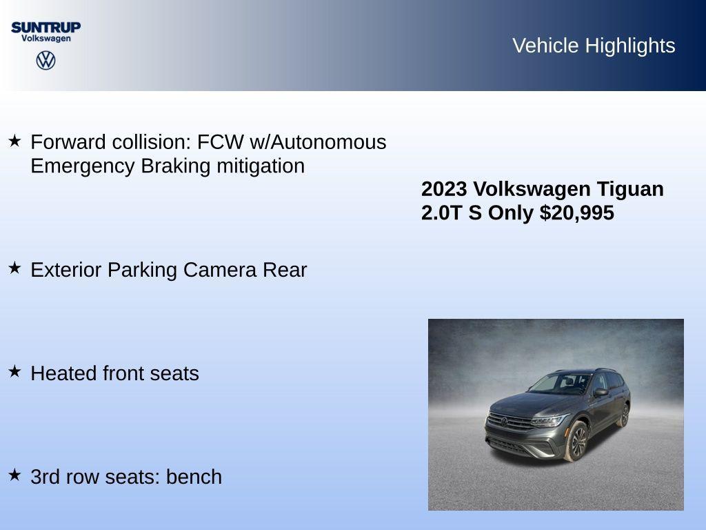 used 2023 Volkswagen Tiguan car, priced at $20,455
