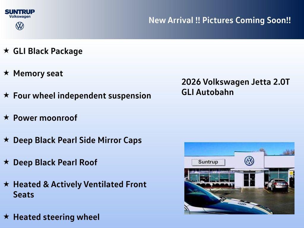 new 2026 Volkswagen Jetta GLI car, priced at $34,793