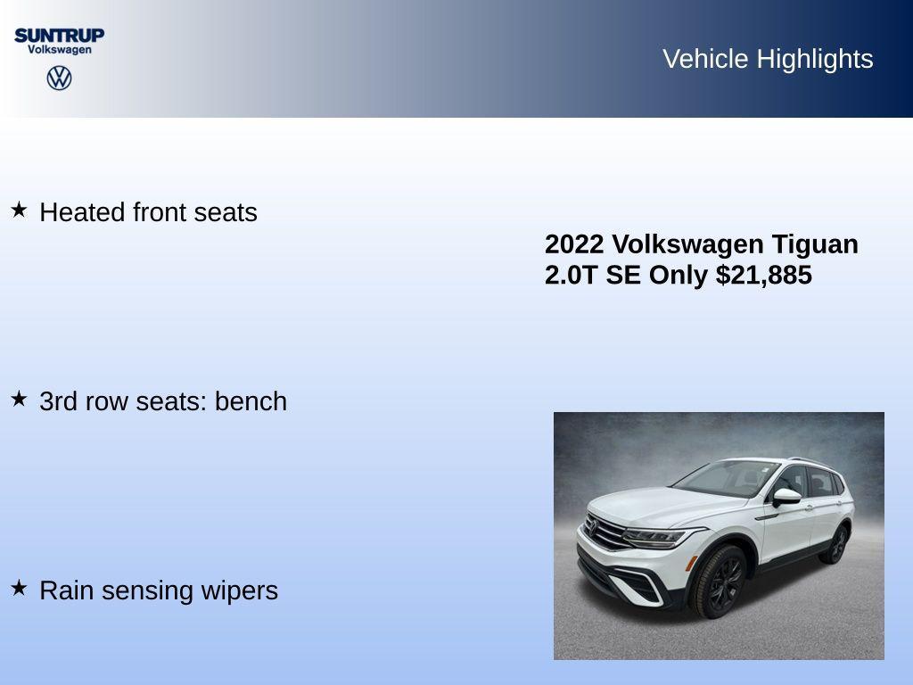 used 2022 Volkswagen Tiguan car, priced at $21,885