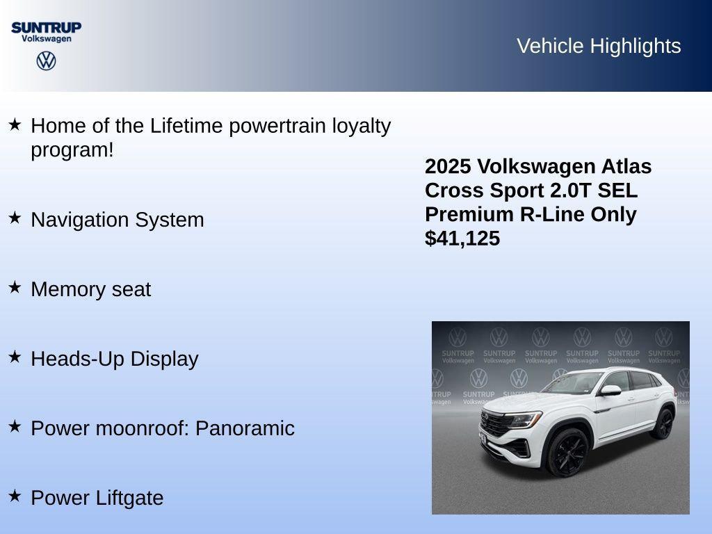 used 2025 Volkswagen Atlas Cross Sport car, priced at $41,125