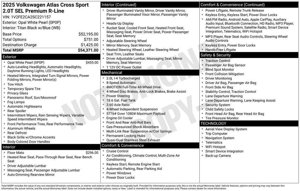 used 2025 Volkswagen Atlas Cross Sport car, priced at $41,125