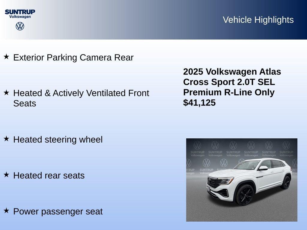used 2025 Volkswagen Atlas Cross Sport car, priced at $41,125