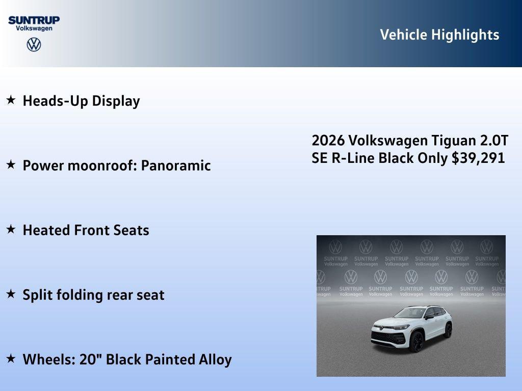 new 2026 Volkswagen Tiguan car, priced at $39,291