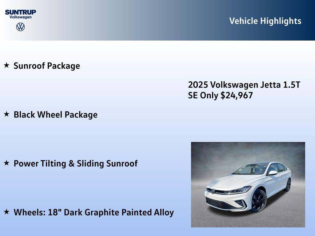 new 2025 Volkswagen Jetta car, priced at $24,967