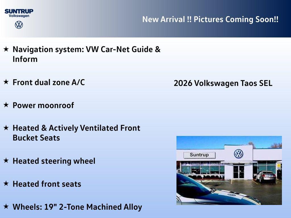 new 2026 Volkswagen Taos car, priced at $37,101
