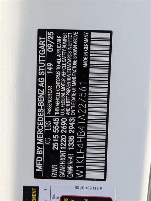 new 2026 Mercedes-Benz E-Class car, priced at $74,140