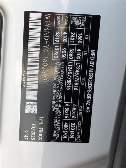 new 2026 Mercedes-Benz Sprinter 2500 car, priced at $69,627