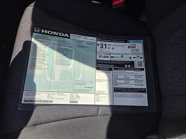 new 2026 Honda Accord car, priced at $33,288