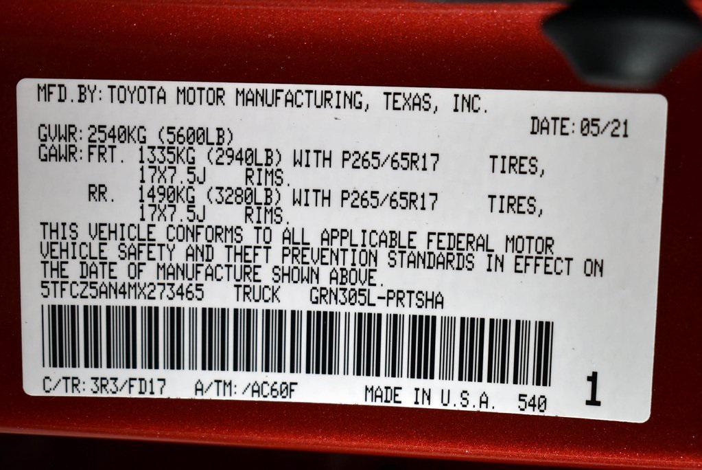 used 2021 Toyota Tacoma car, priced at $35,290