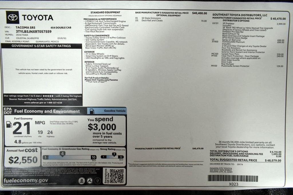 new 2024 Toyota Tacoma car, priced at $48,079