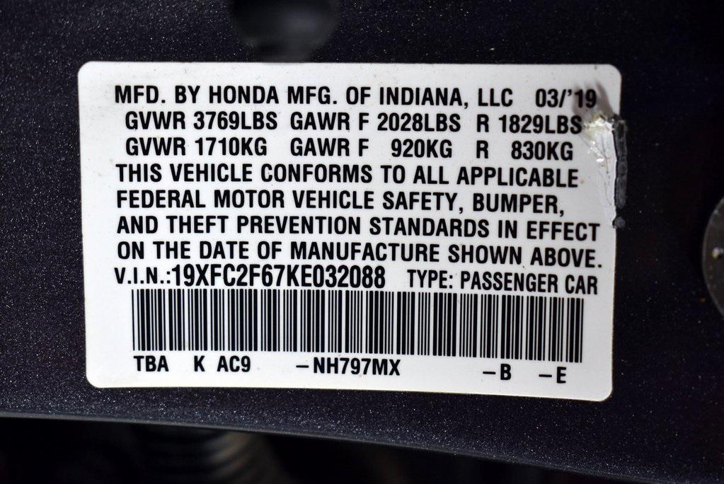 used 2019 Honda Civic car, priced at $19,228