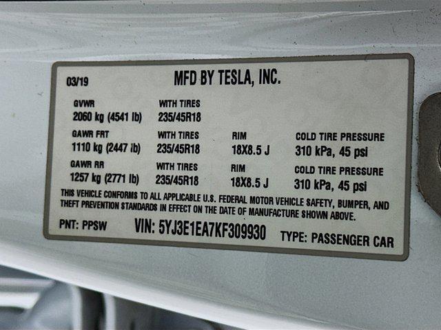 used 2019 Tesla Model 3 car, priced at $18,987