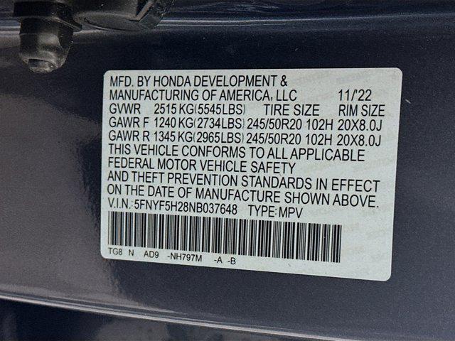 used 2022 Honda Pilot car, priced at $29,497