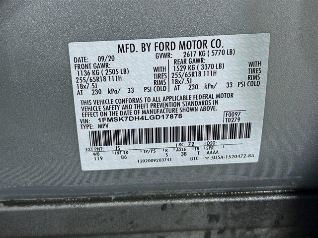 used 2020 Ford Explorer car, priced at $16,399