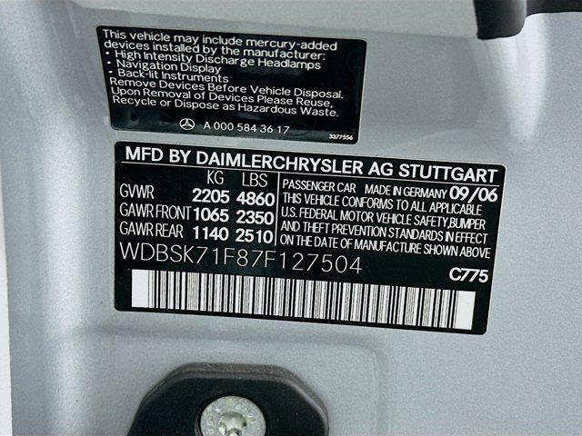 used 2007 Mercedes-Benz SL-Class car, priced at $12,987