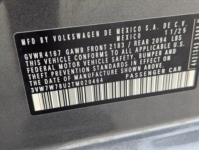 new 2026 Volkswagen Jetta car, priced at $27,774