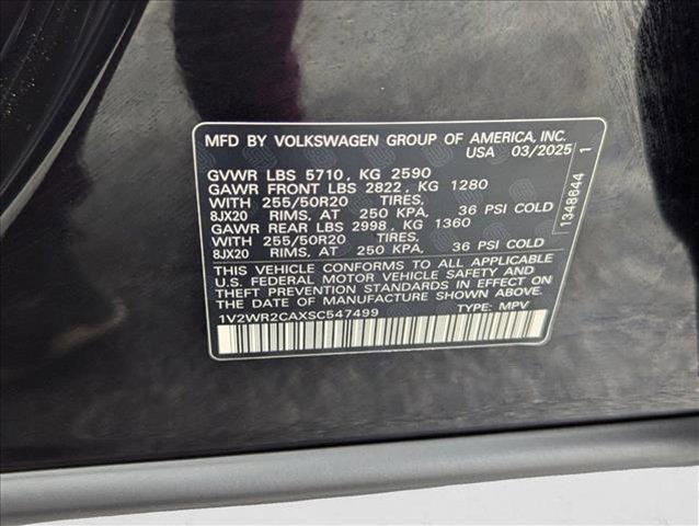 new 2025 Volkswagen Atlas car, priced at $39,043