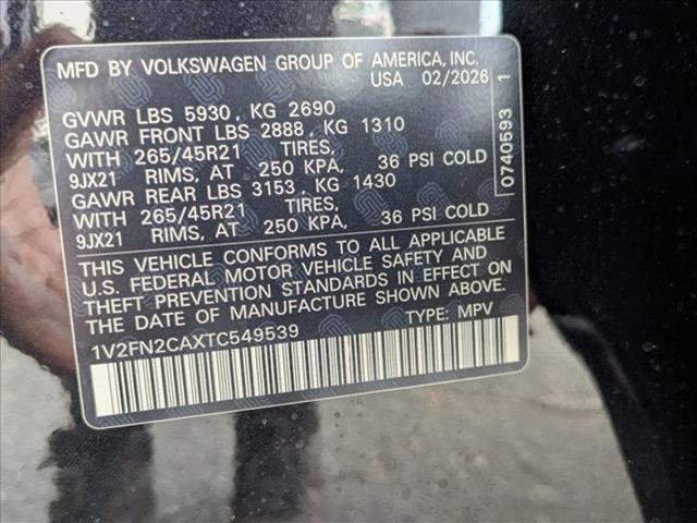 new 2026 Volkswagen Atlas car, priced at $55,301