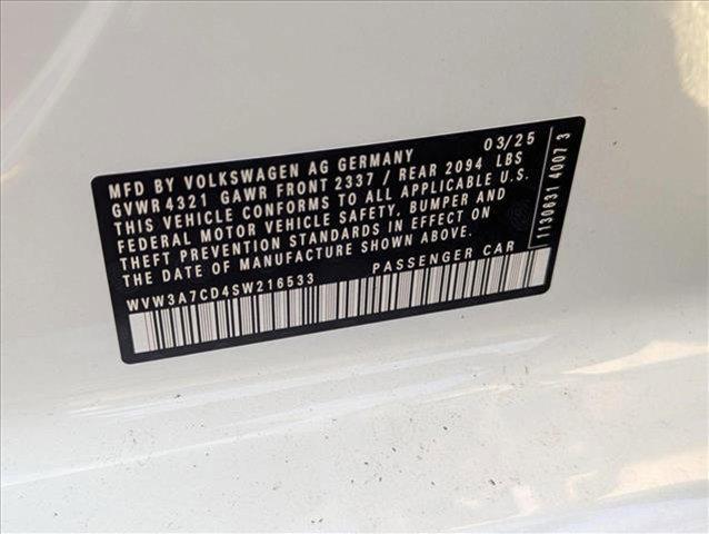 new 2025 Volkswagen Golf GTI car, priced at $38,990