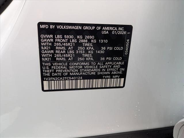 new 2026 Volkswagen Atlas car, priced at $54,336