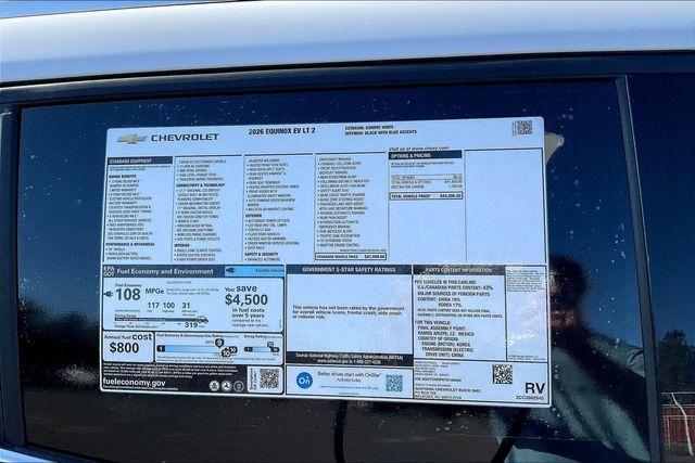 new 2026 Chevrolet Equinox EV car, priced at $37,295