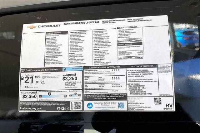 new 2026 Chevrolet Colorado car, priced at $34,095