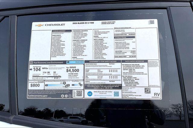 new 2026 Chevrolet Blazer EV car, priced at $43,385