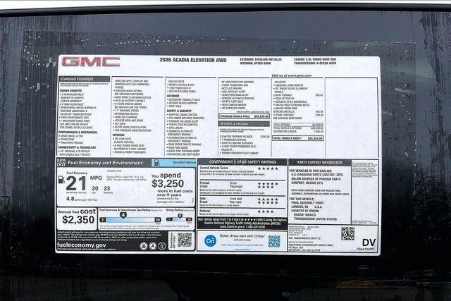 new 2026 GMC Acadia car, priced at $51,024
