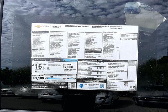 new 2026 Chevrolet Suburban car, priced at $86,605