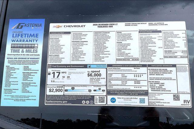 new 2026 Chevrolet Silverado 1500 car, priced at $61,044