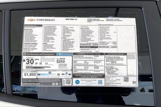 new 2026 Chevrolet Trax car, priced at $24,885