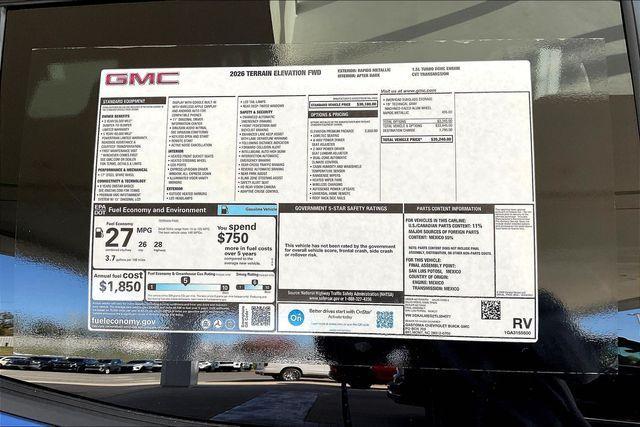 new 2026 GMC Terrain car, priced at $33,554