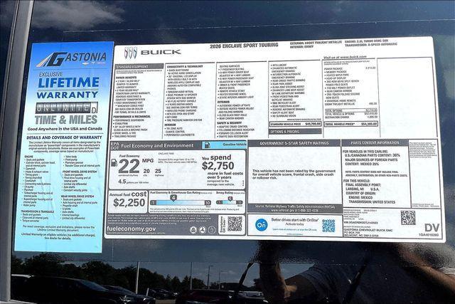 new 2026 Buick Enclave car, priced at $47,555