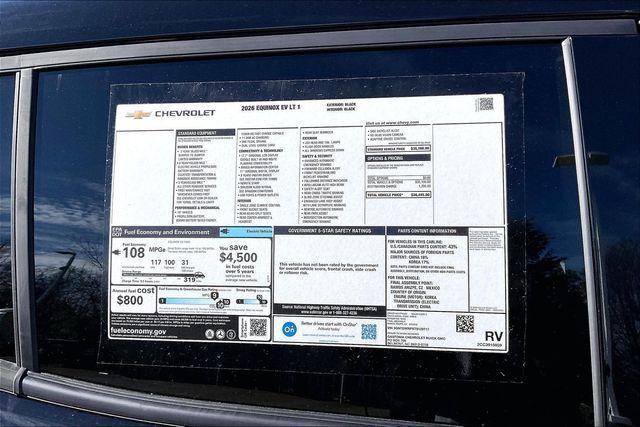 new 2026 Chevrolet Equinox EV car, priced at $31,495