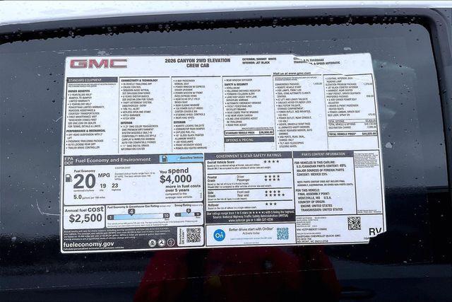 new 2026 GMC Canyon car, priced at $42,691