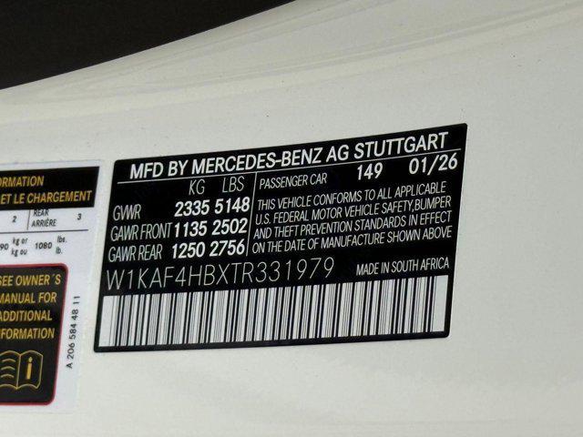 new 2026 Mercedes-Benz C-Class car, priced at $53,970