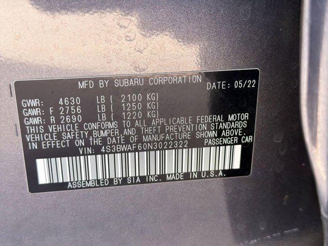 used 2022 Subaru Legacy car, priced at $20,797