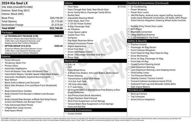 used 2024 Kia Soul car, priced at $19,590