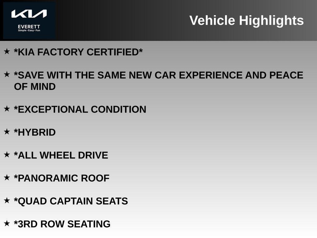 used 2025 Kia Sorento Plug-In Hybrid car, priced at $39,399
