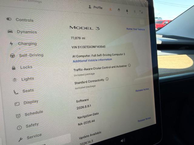 used 2022 Tesla Model 3 car, priced at $23,995