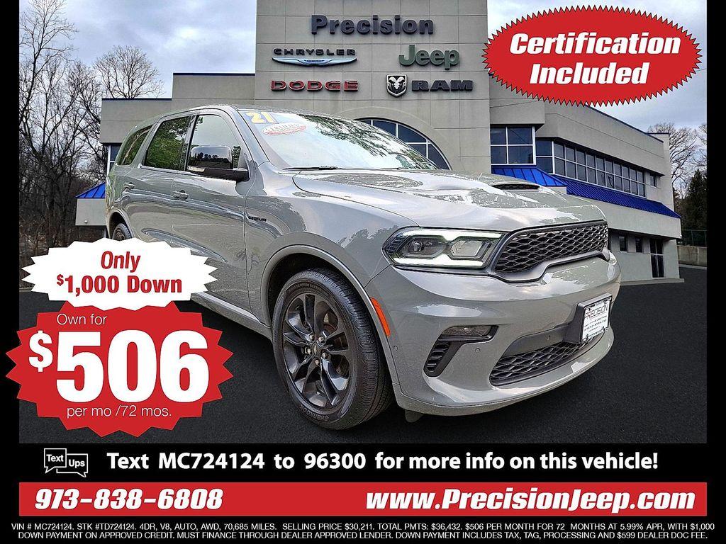 used 2021 Dodge Durango car, priced at $28,821