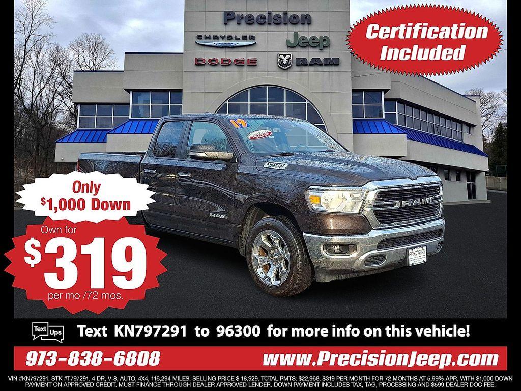 used 2019 Ram 1500 car, priced at $19,719