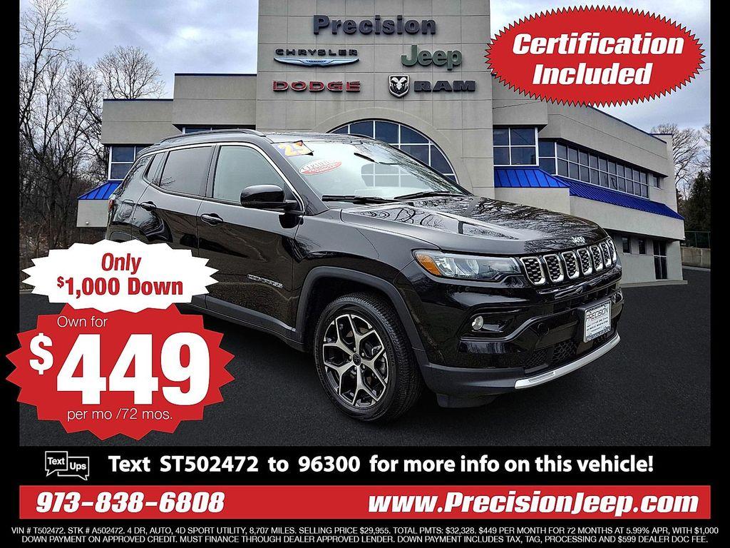 used 2025 Jeep Compass car, priced at $29,955