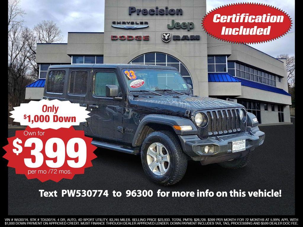 used 2023 Jeep Wrangler car, priced at $25,933