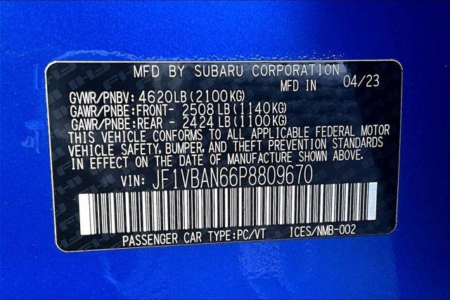 used 2023 Subaru WRX car, priced at $27,524