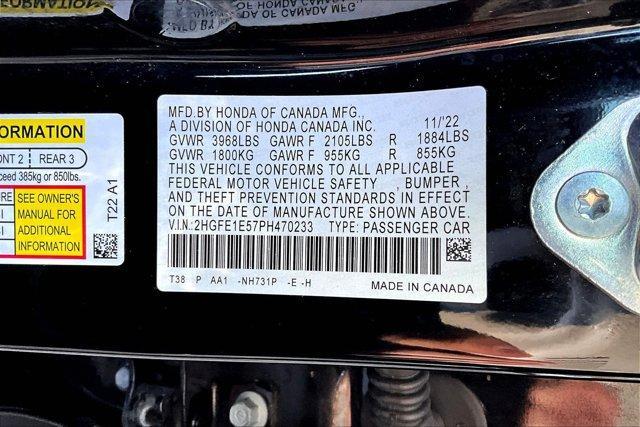 used 2023 Honda Civic Si car, priced at $28,924