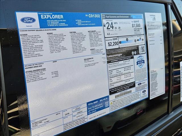 new 2025 Ford Explorer car, priced at $39,645